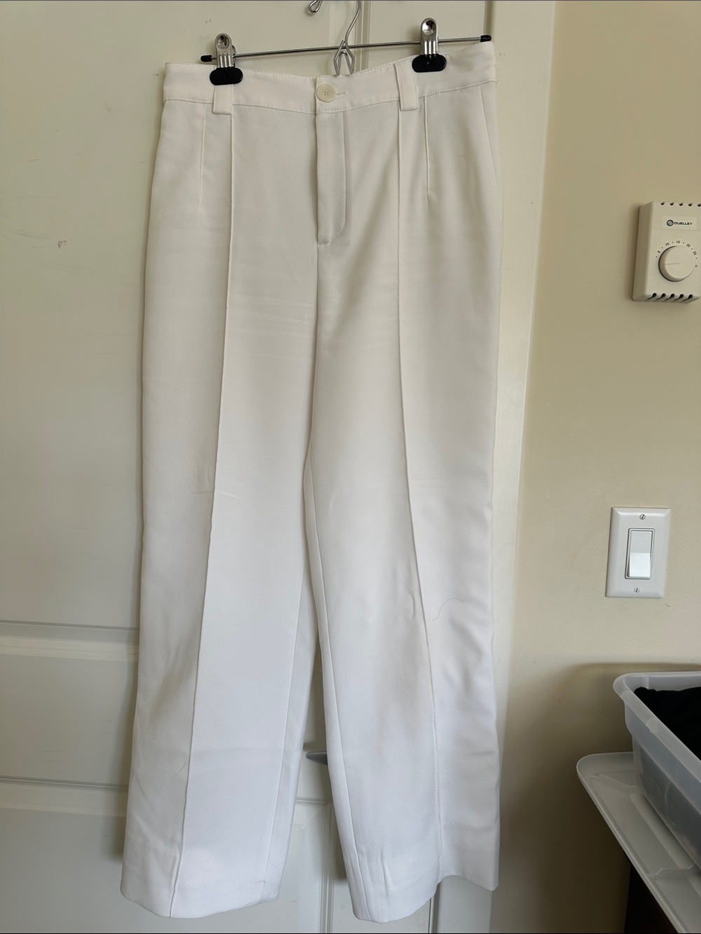 White Pleated Dress Pants